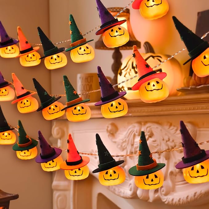 Halloween String Lights, 4.9FT 10 LED Halloween Fairy Light Decor - string light