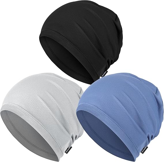 3Pcs Cooling Skull Cap Men Women, Breathable Beanie Helmet Liner - skull helmet