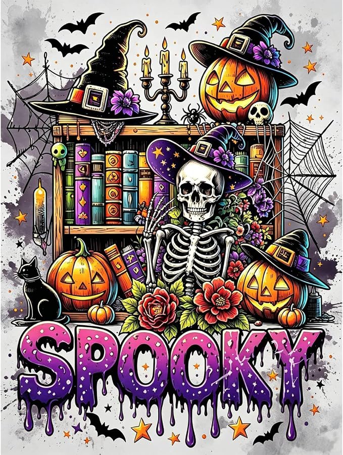 bleihum Halloween Diamond Art Kits for Adults Skull 12x16inch