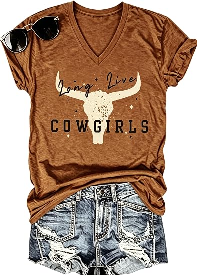Women's Graphic Shirts Country Concert T-Shirts Boho Floral Graphic Tshirts Summer Short-Sleeved 2026 Casual Tees - skull tshirt