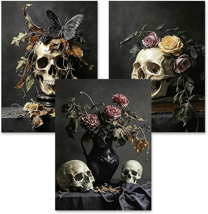 3 Pack Skull Diamond Art Kits for Adult Diamond Painting Kit for Beginner