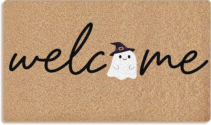 Mingnei Halloween Ghost Welcome Coco Coir Doormat Door Mat 30×17 750HJ