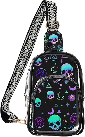 Clear Bag Purse Crossbody Sling Transparent Bag - sugar skull handbags for sale