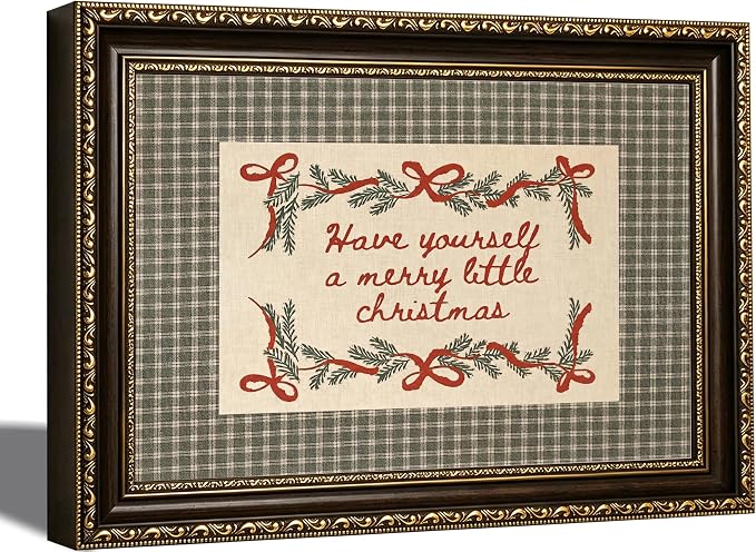WYNTRPO Have Yourself A Merry Little Christmas Quote Canvas Prints,9x11in - skull wall art