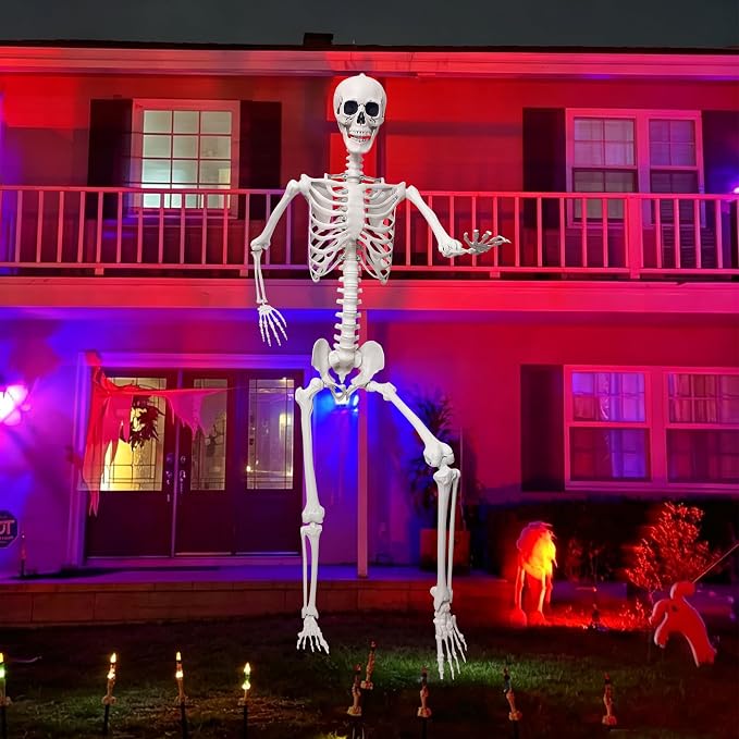 7.9Ft Giant Skeleton Life Size Human Bones with Movable Joints for Halloween Decorations - skeleton