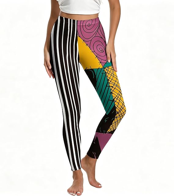 Halloween Tights Yoga Pants Women's Funny Graphic High Waist Skinny Leggings - skull leggings