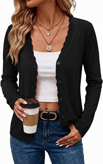 TCOT Cardigan Sweaters for Women Lightweight Cardigans 2026 Fall Outfits - skull jacket