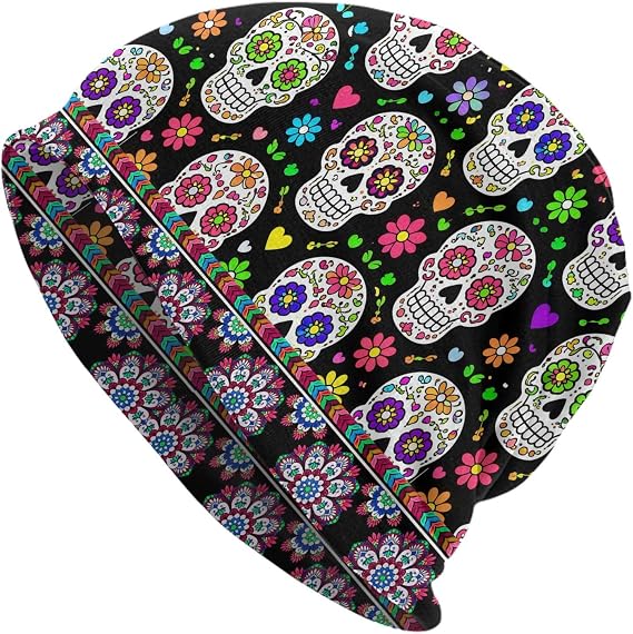Beanie Knitted Skull Cap for Men Women, Thin Stretch Knit Slouchy Hat Warm Soft Headwear - skull headband