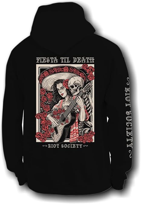 Riot Society Men's Graphic or Embroidered Hoodie Hooded Sweatshirt - skull hoodie