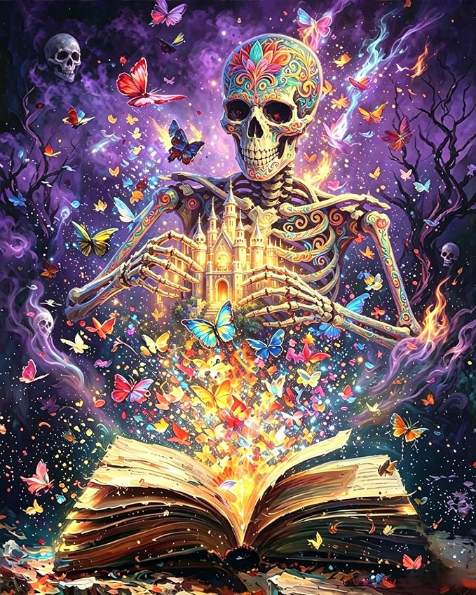 Arttoplus Skull Paint by Numbers Kit for Adults Beginner 16×20 inch