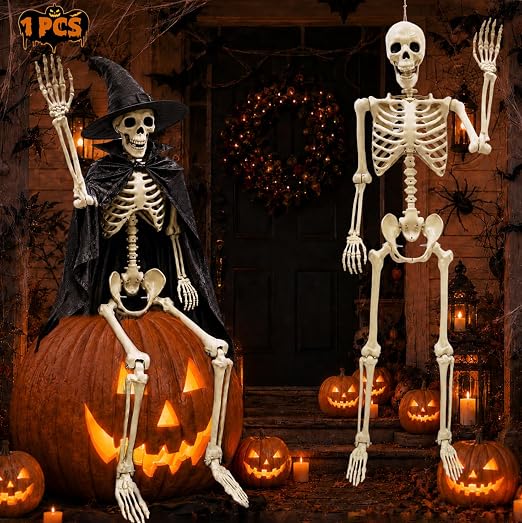 NLShan Life Size Skeleton for Halloween: 5.4ft Human Anatomy Skeleton