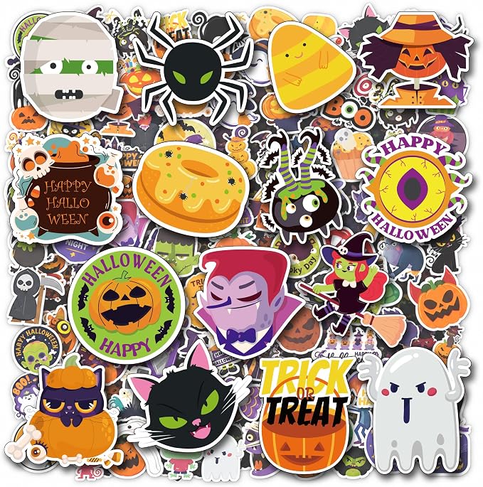 Halloween Party Favors - 100 PCS Halloween Stickers for Kids - skull sticker
