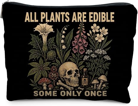 Plant Lover Mom Lady Gifts Makeup Bag Pouch Gifts for Women - skull suitcase