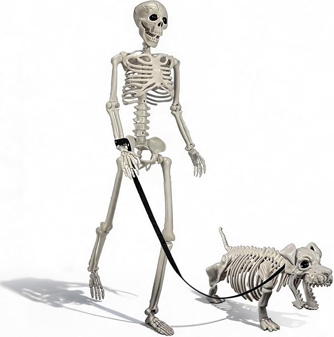 Human & Dog Skeleton Halloween Decorations Outdoor/Indoor - skeleton