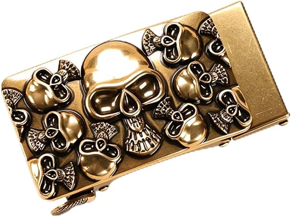 Retro Western Belt Buckle Cowboy Belt Buckle for Men Women Ghost Skeleton Skull Punk Country Style Fashion Accessory - skull wallet