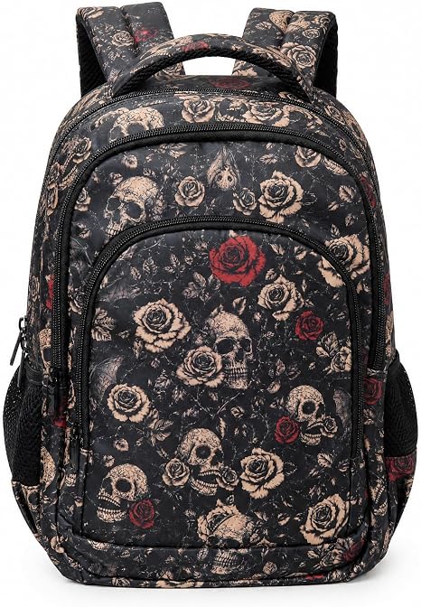 Skull Backpack for Teens, Gothic School Bag