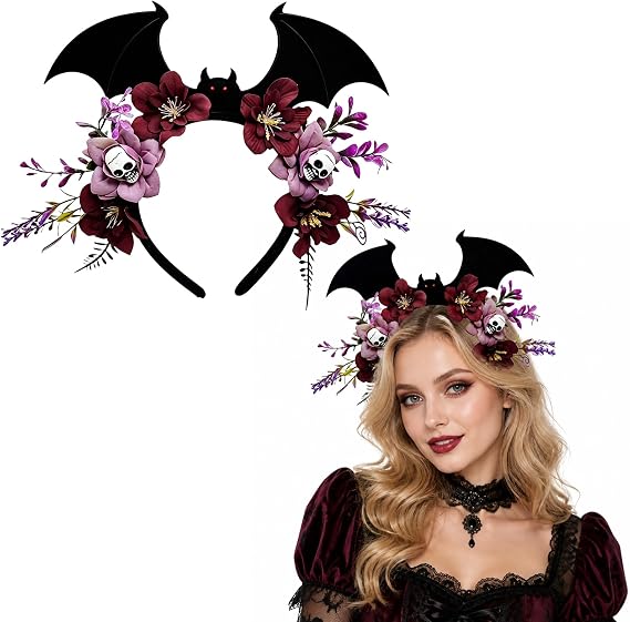 Halloween Witch Hat Headbands - sugar skull costume