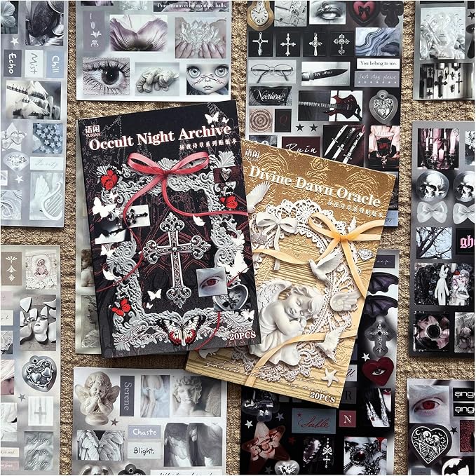 Scrapbook Stickers for Scrapbooking Supplies, Gothic Stickers for Adults - skull sticker