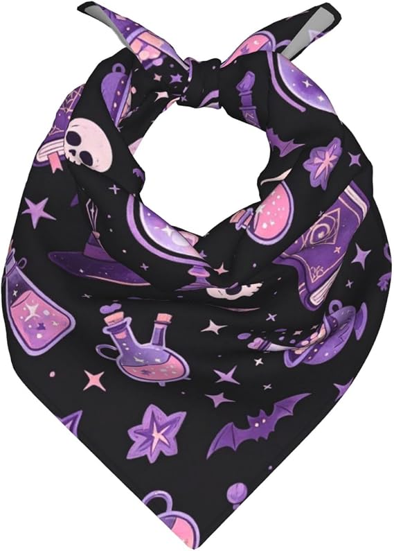 Silk Scarfs Women'S Fashion Square Satin Bandana Headband Headscarf Neck Scarf Head Hair Wraps - skull headband