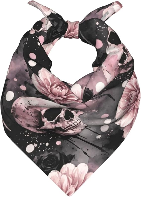 Paper Airplane Silk Scarfs Women'S Fashion Square Satin Bandana Headband Headscarf Neck Scarf Head Hair Wraps - skull headband