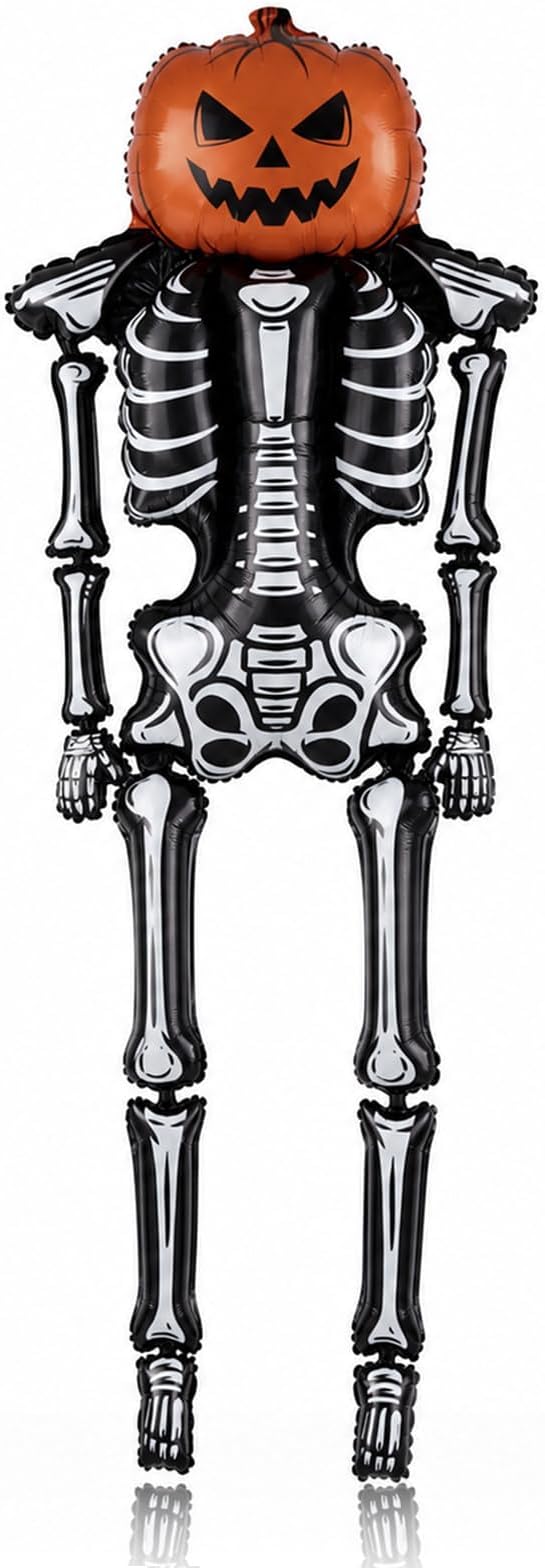Halloween Balloon, 8.3FT Giant Pumpkin Head Skeleton Halloween Decoration - skull inflatable