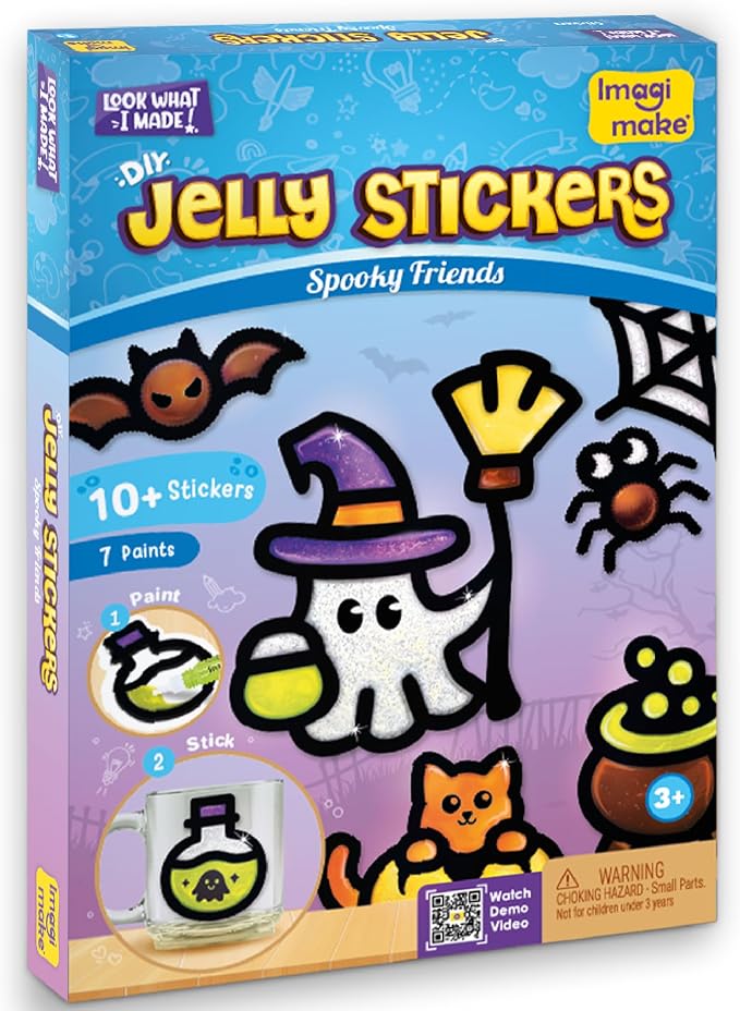 Imagimake DIY Jelly Stickers Spooky Friends | Halloween Gifts for Kids 3+