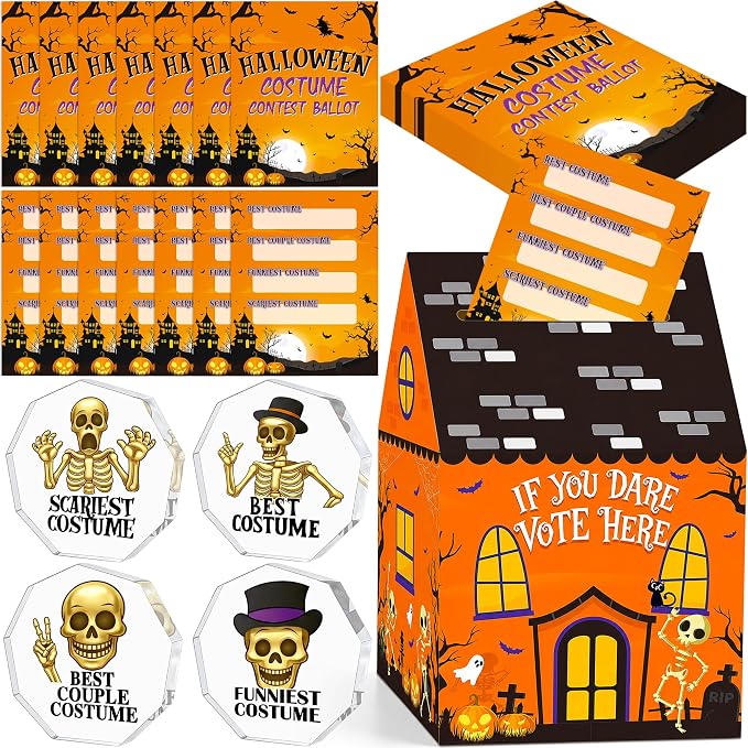 Halloween Costume Contest Trophy Awards Games Ballot Party Supplies - sugar skull costume