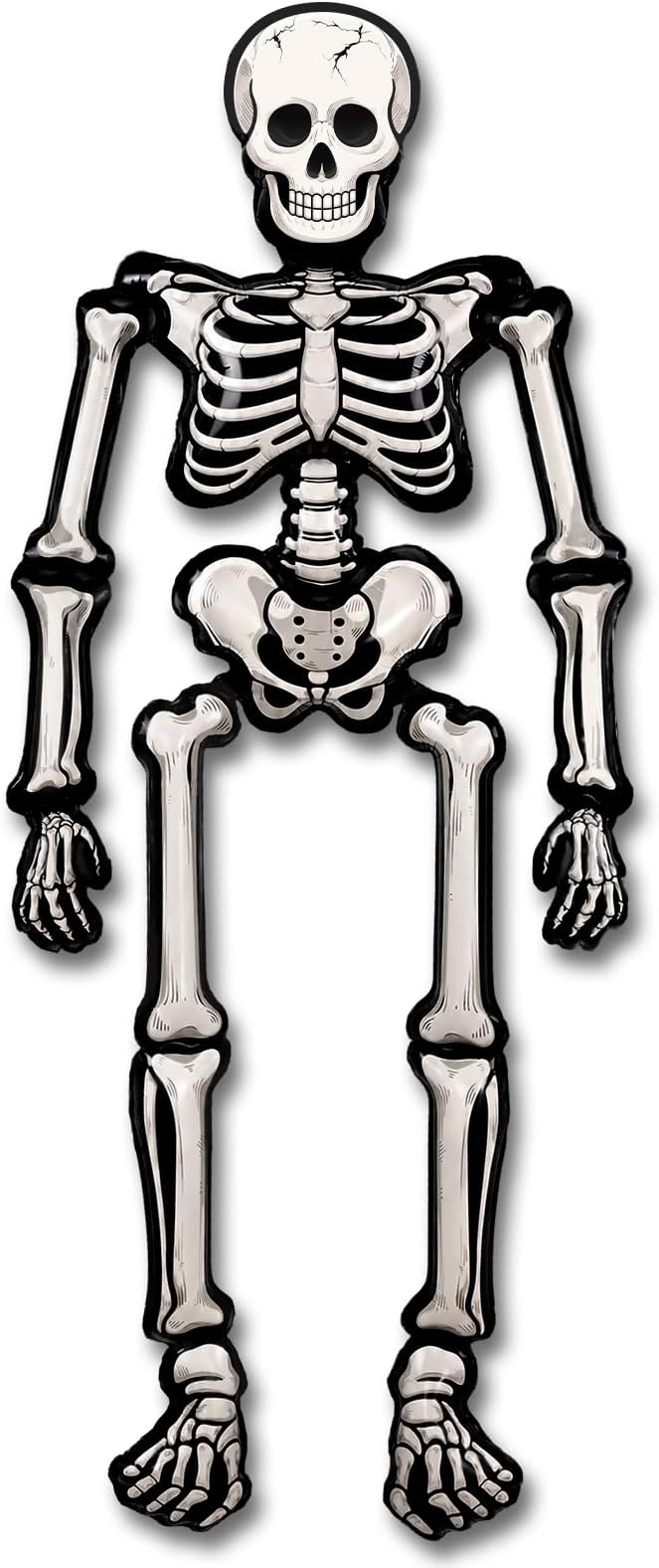 79" Skeleton Halloween Balloon, Jumbo Skull Foil Balloon for Halloween Decorations Indoor, Halloween Home Decor, Halloween Decorations Outdoor - skull inflatable