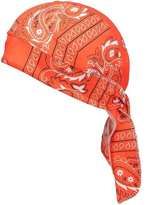 Paisley Do Rag for Men Skull Caps Bandanas Breathable Cycling Motorcycle Helmet Liner Beanie - skull headband