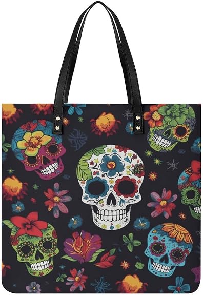 Flower Cactus Sugar Skull Shoulder Bag Handbags Tote Bag - sugar skull handbags for sale