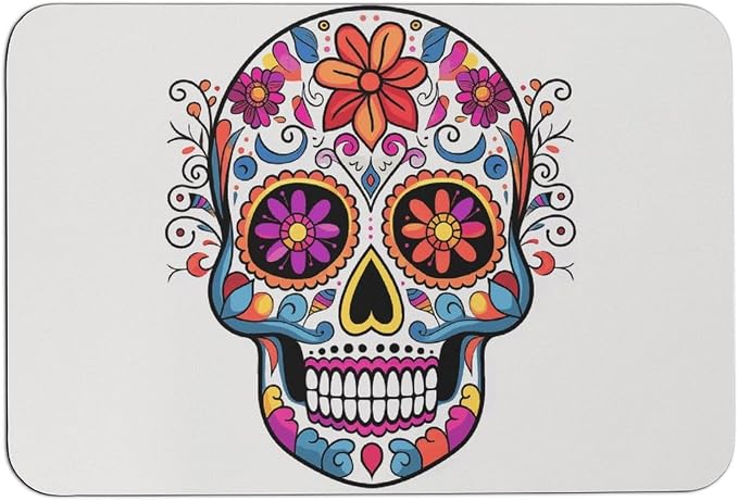 Diatom Mud Floor Mat Absorbent Bath Mat Non Slip Rubber Bath Floor Rugs - skull toilet rug