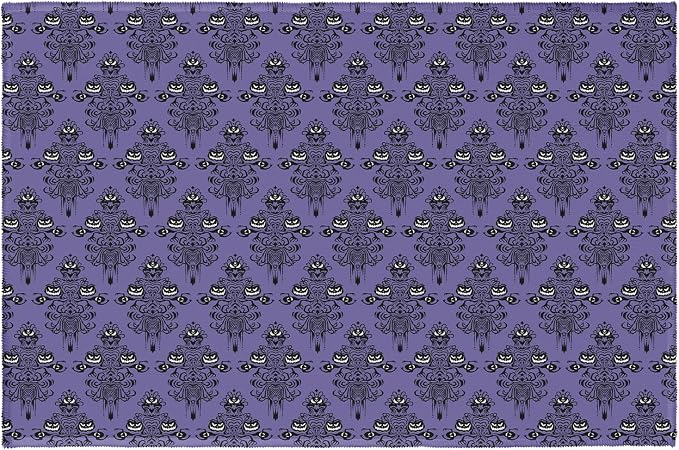 Purple Halloween Haunted Ghosts Outdoor Door Mat Spooky Skull Holiday Decor Indoor Area Rug 2x3 Non-Slip Low Pile Front Doormat Washable Small Entryway Mats for Bedroom Bathroom - skull toilet mat
