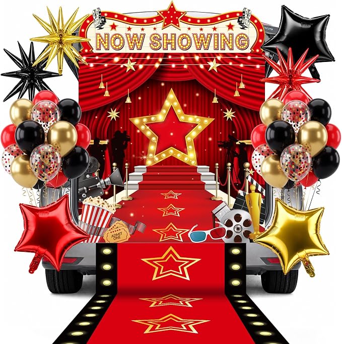 Jenaai Halloween Movie Themed Trunk or Treat Car Decorations Kit - skull carpet