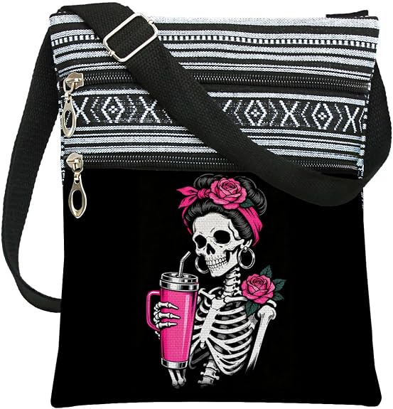 Halloween Themed Print Crossbody Shoulder Bag for Women Friends