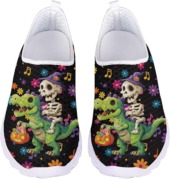 Walking Shoes for Women Slip-on Running Shoes Breathable Mesh Sneakers Womens Causal Flat Loafers,Size 35-43 EU - sugar skull boots