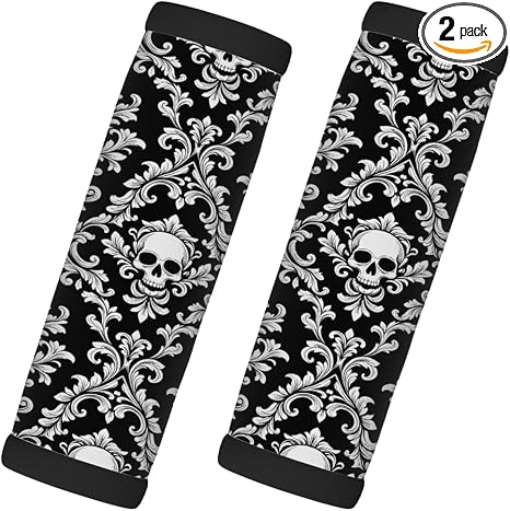 Gothic Skull Pattern Luggage Handle Wrap Grips - skull suitcase