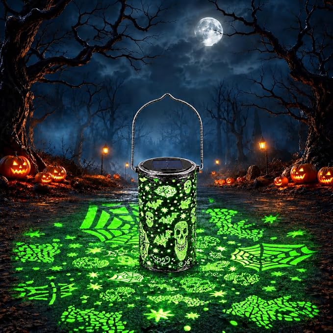 Halloween Solar Powered Lantern (Skull)