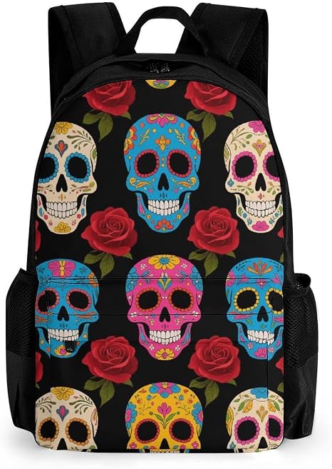 Sugar Skulls Laptop Backpack Lightweight Backpacks - skull backpack