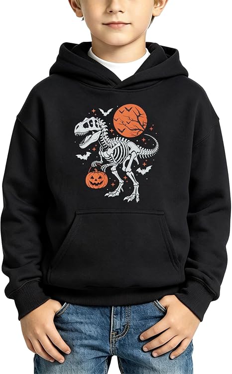 UNICOMIDEA 7-14T Boys Christmas Sweatshirt Thanksgiving Halloween Hoodies - skull hoodie