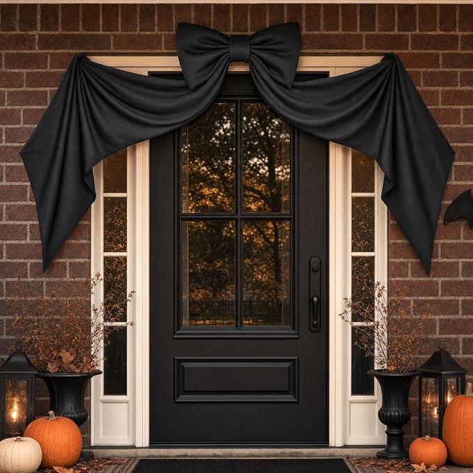 Giant Black Bow for Christmas Tree Topper Bows, Oversized Door Decoration