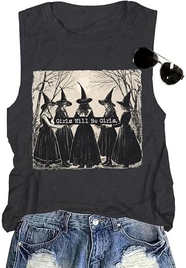 Womens Tank Tops Boho Casual Summer Tops Crew Neck Sleeveless Beach Graphic Shirts Muscle Workout Tunic Tops - skull tank tops