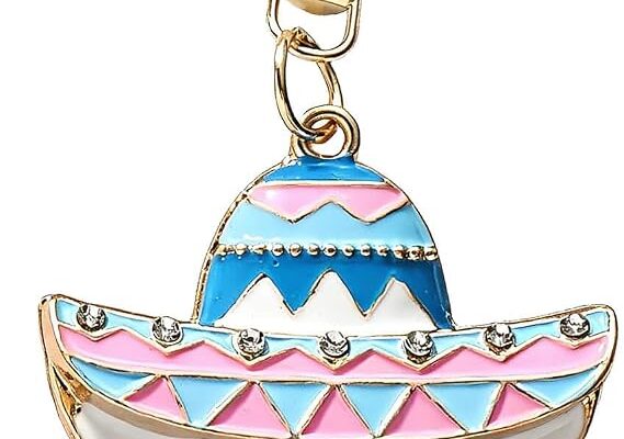 Halloween Sugar Skull Bag Charm Keychain