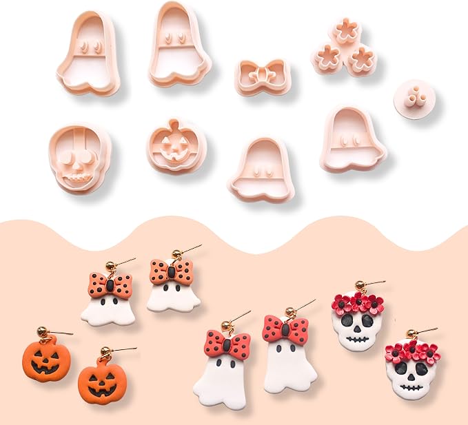 Halloween Polymer Clay Cutters – 9 Piece Set