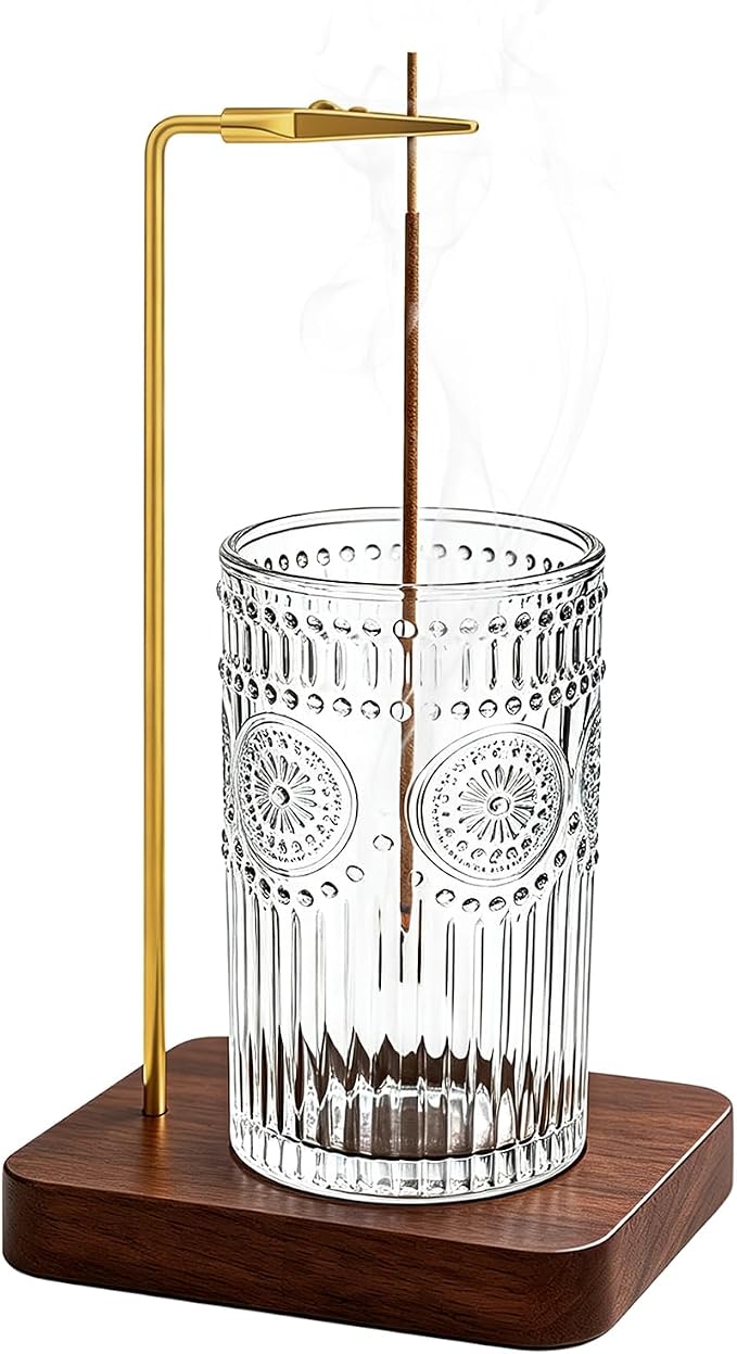 Incense Holder for Sticks, Vintage Glass Incense Burner - skull incense burner