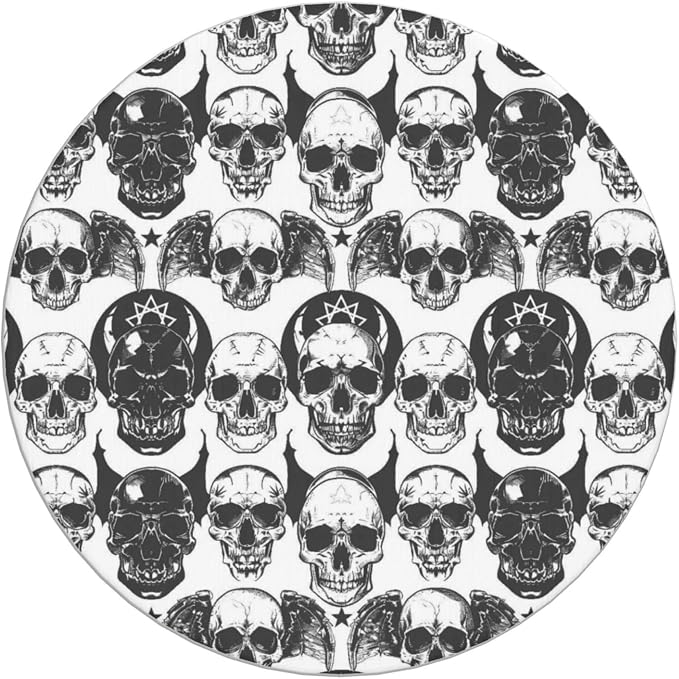 Skulls and Demon Wings Print Diatomite Coasters - skull coaster