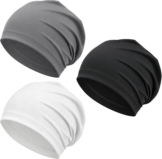 3 Pack Cooling Skull Cap for Men Women, Breathable Ice Silk - skull hat