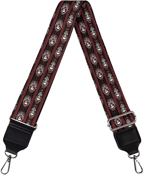 Adjustable Purse Strap for Women, Crossbody Wide Handbag Strap Replacement, Sturdy Bag Strap with Silver Hardware - sugar skull handbags for sale