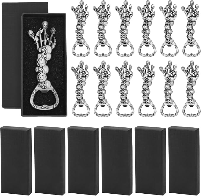 12Pcs Halloween Skeleton Bottle Openers Halloween Party Favors for Guests - skull bottle