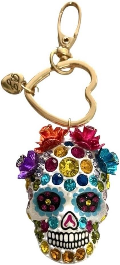 Betsey Johnson Backpack Purse Key Fob Keychain Charm - skull backpack