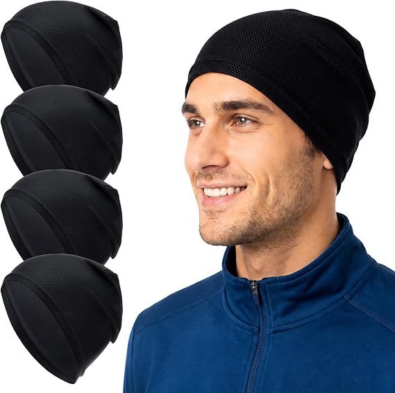 4PCS Sweat Control Helmet Liner, Breathable Mesh Cooling Skull Caps - skull helmet